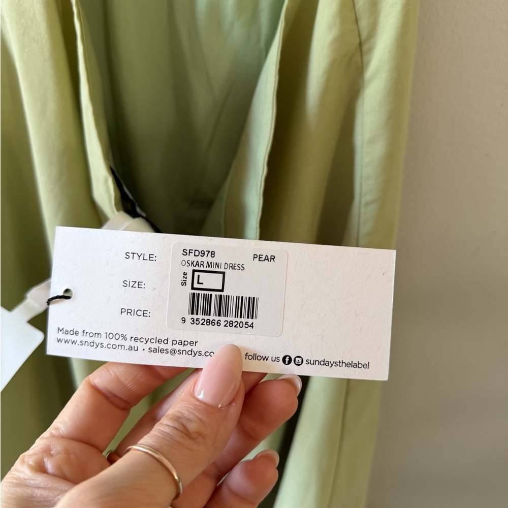 SNDYS Oskar Mini Dress in Pear - Picture 5 of 5